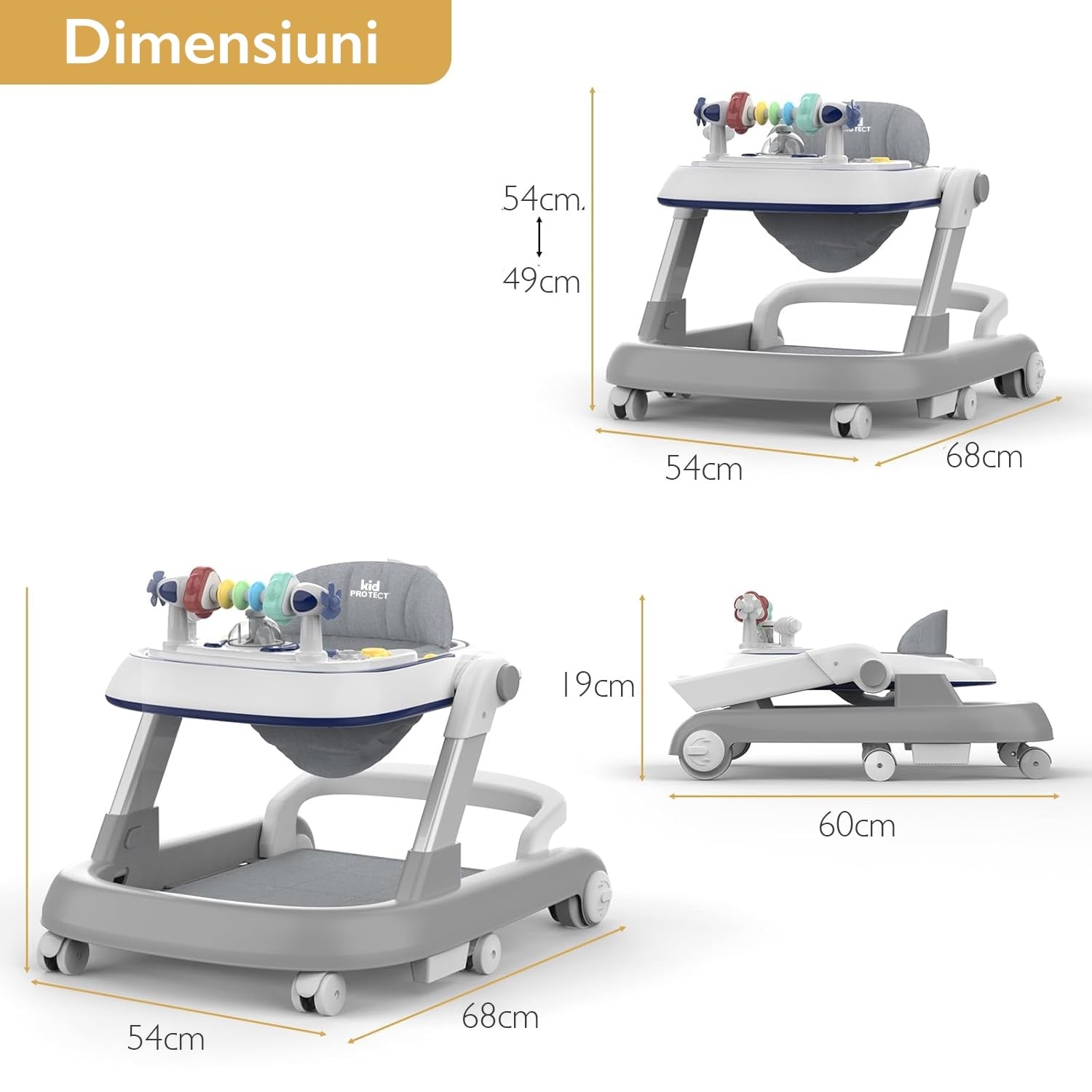 Premergator Copii 2 in 1 Reglabil 6 Trepte KidProtect Little Helper Premergator Copii 2 in 1 Reglabil 6 Trepte KidProtect Little Helper